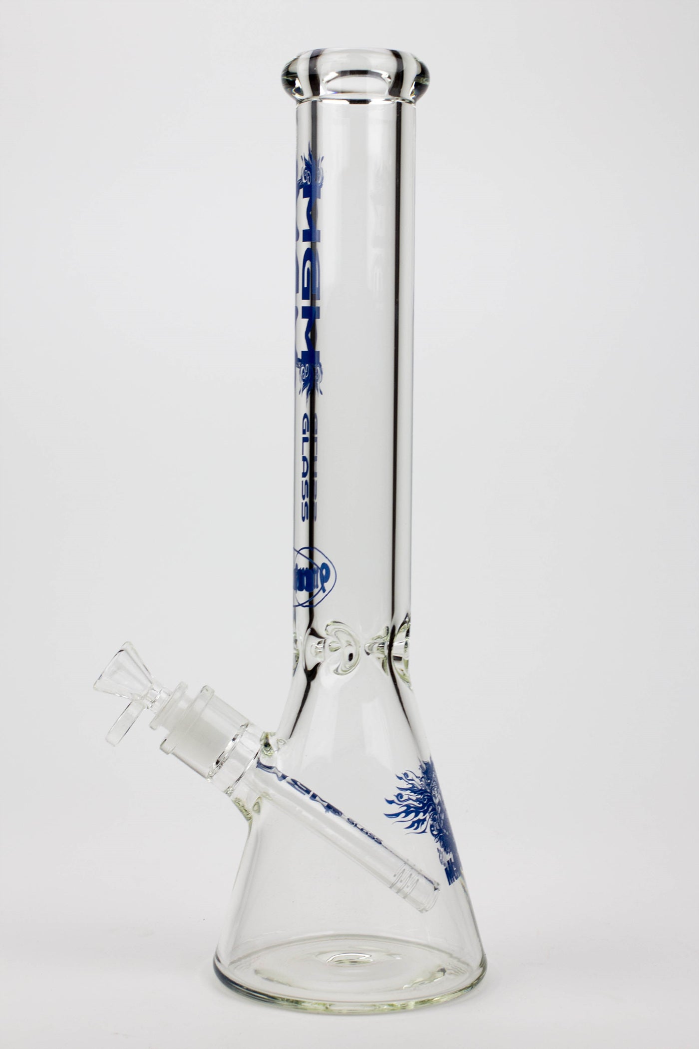 16" glass / 9 mm / beaker glass water bong-Clear