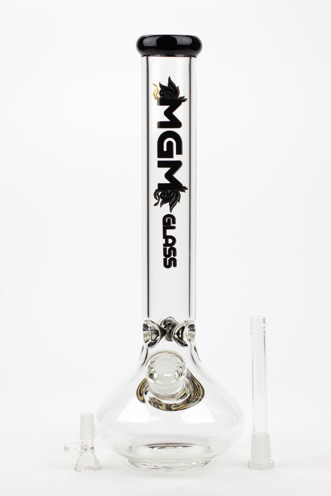 16" glass / 7 mm / rounded base water bong