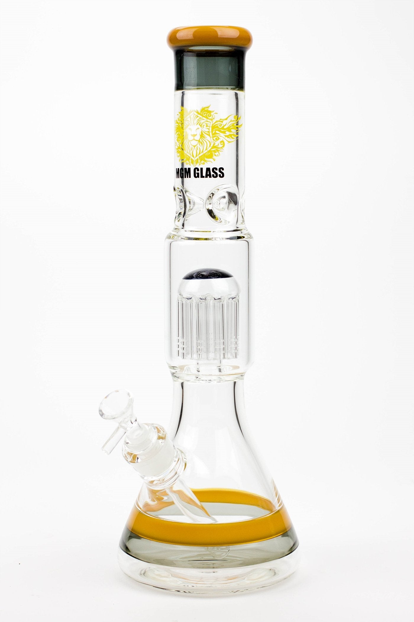 16"  glass / 7 mm / single tree arm glass water bong