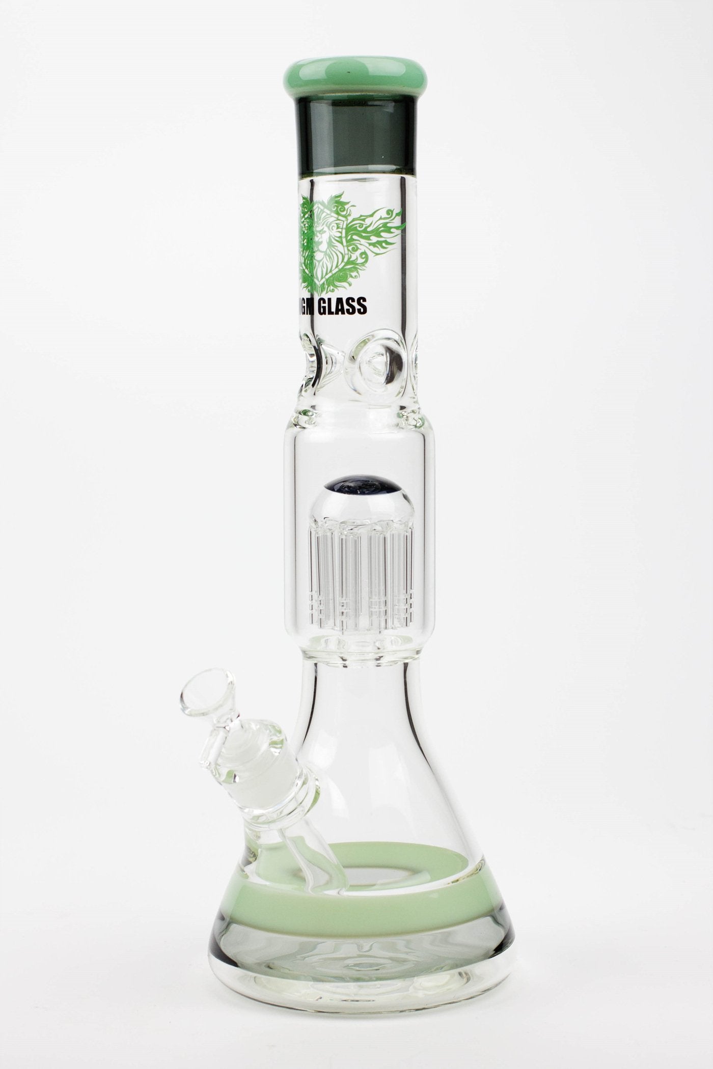 16"  glass / 7 mm / single tree arm glass water bong