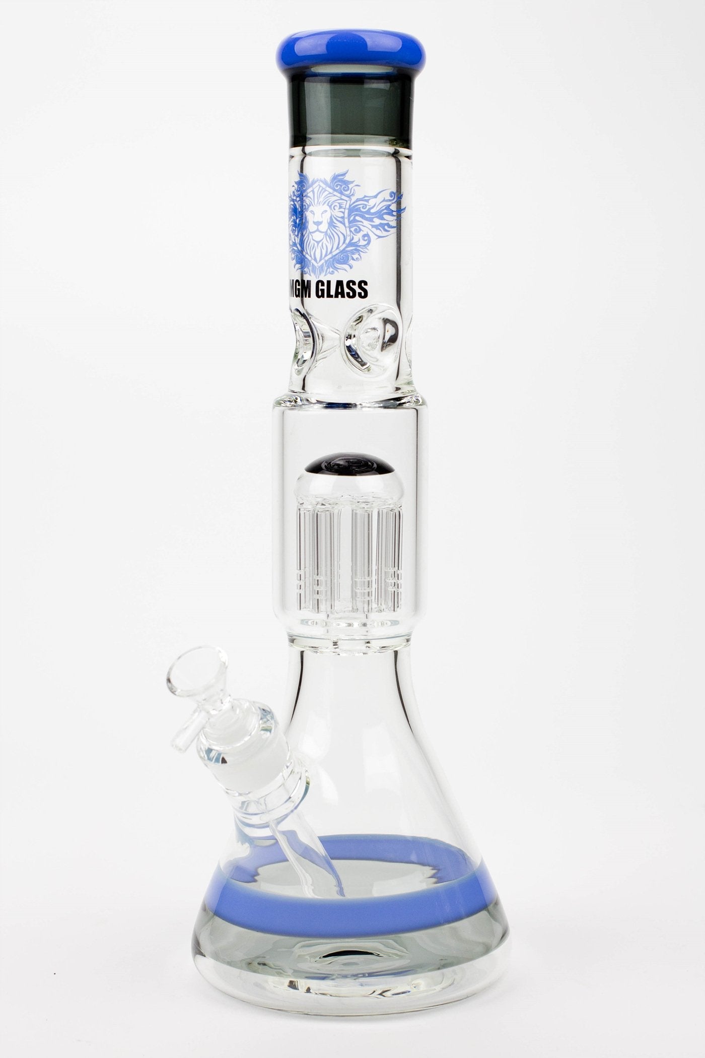 16"  glass / 7 mm / single tree arm glass water bong