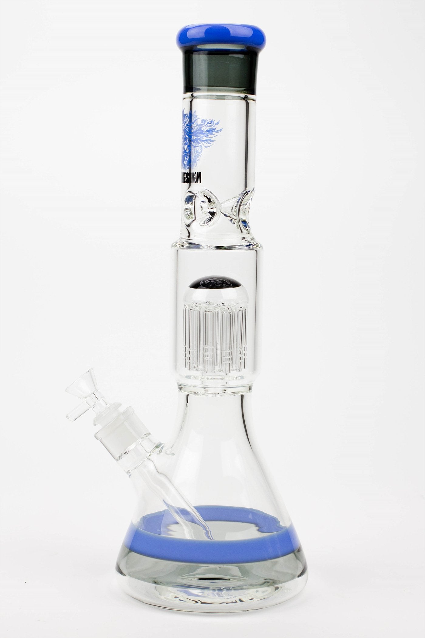 16"  glass / 7 mm / single tree arm glass water bong
