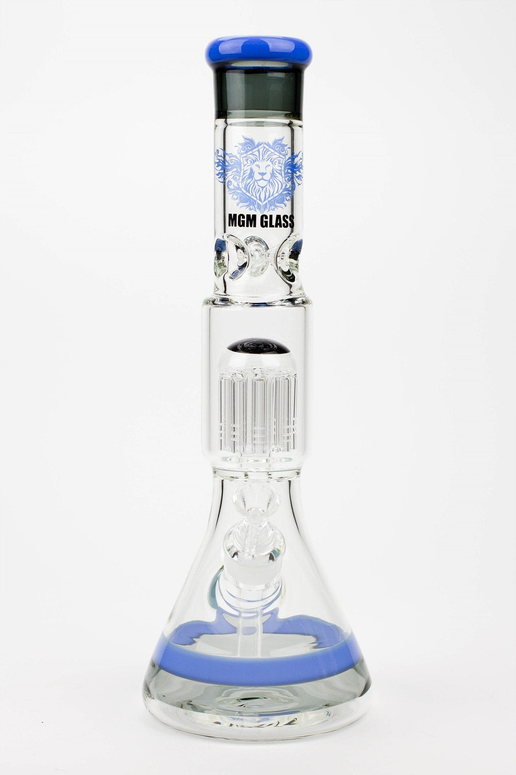16"  glass / 7 mm / single tree arm glass water bong