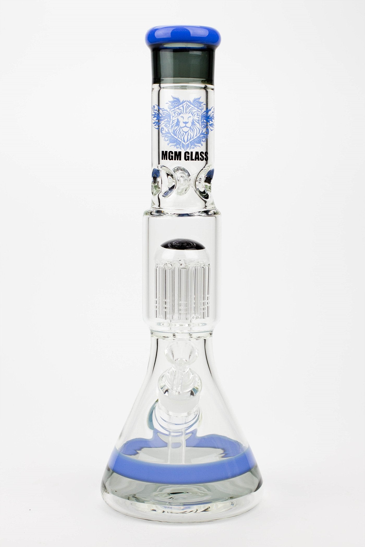 16"  glass / 7 mm / single tree arm glass water bong