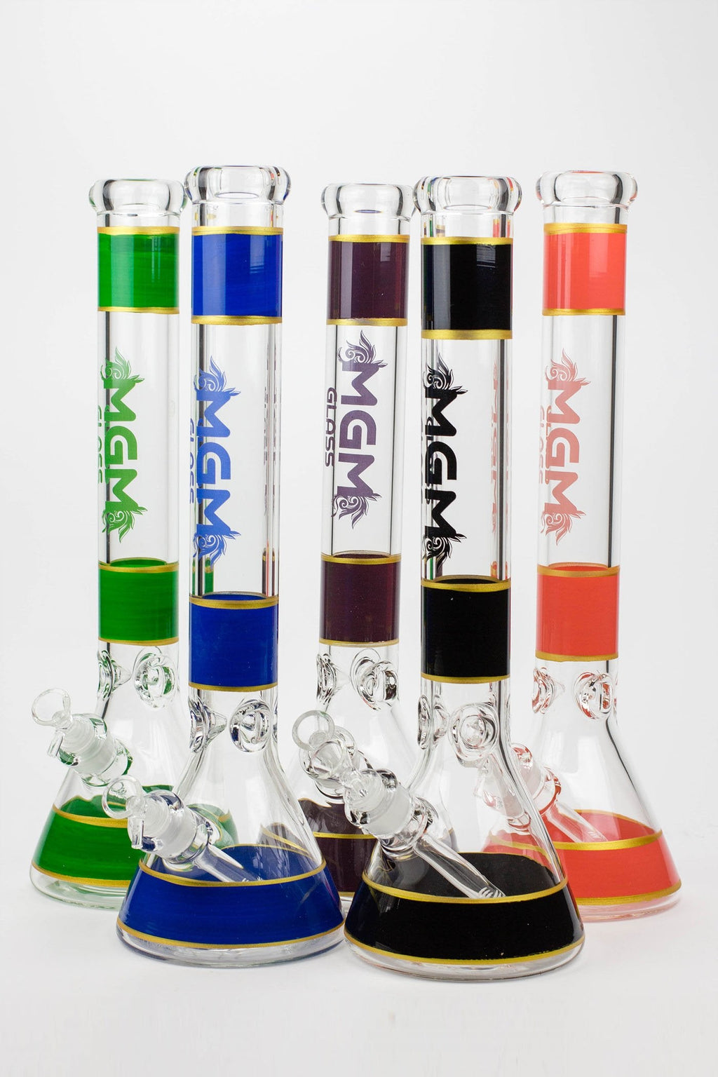 18" glass / 7 mm / beaker glass water bong