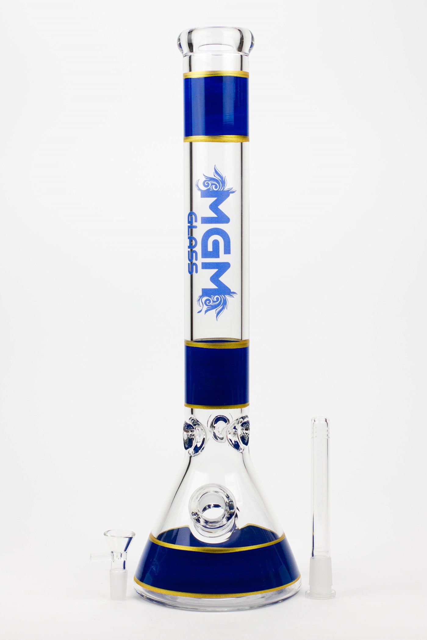 18" glass / 7 mm / beaker glass water bong