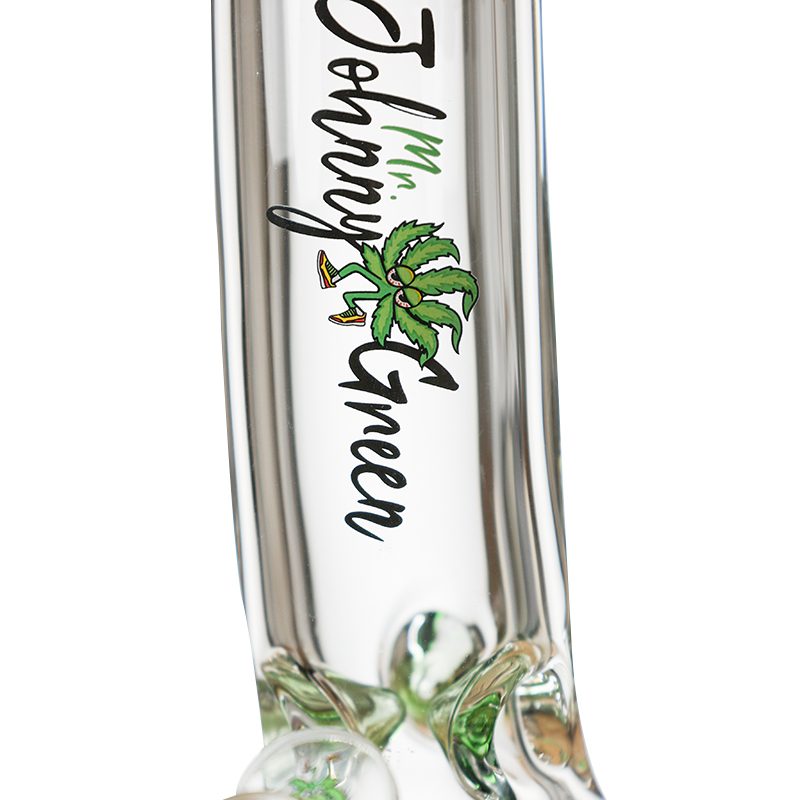 Johnny Green | 10″ 9mm Beaker Bent Neck with Grid Percolator Slide – Green (MJG-006)