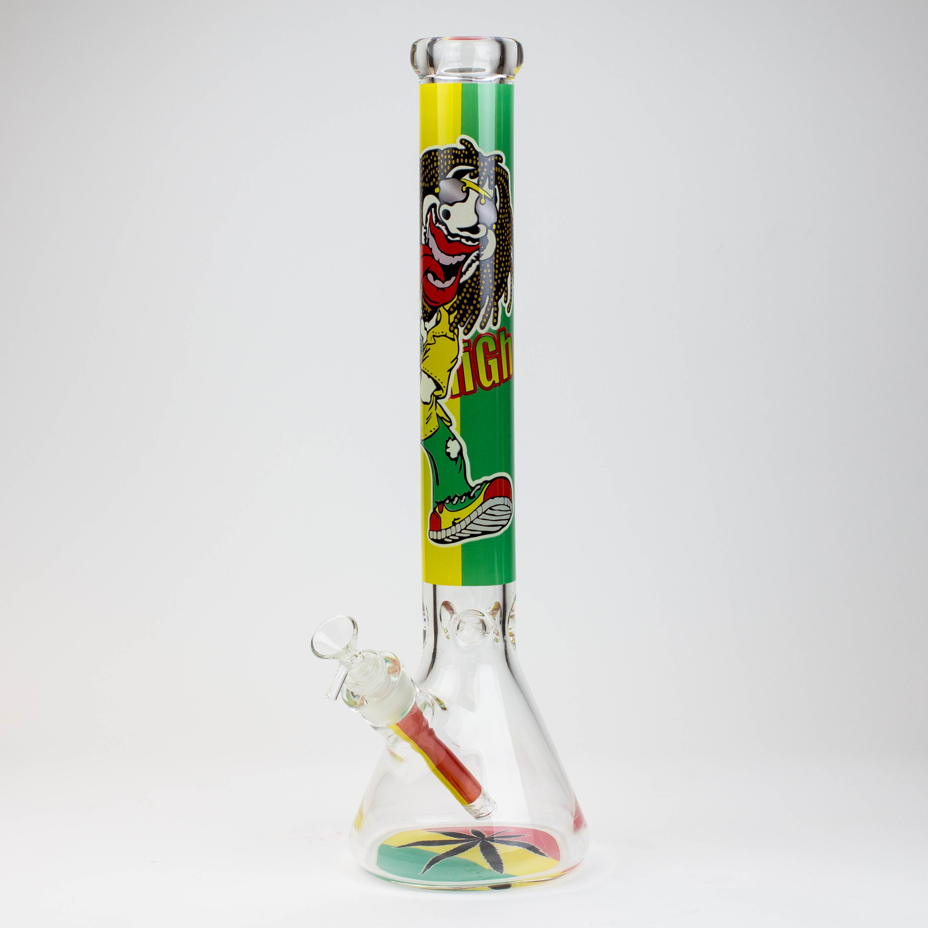 17.5" Rasta Man / 7 mm / classic beaker glass bong
