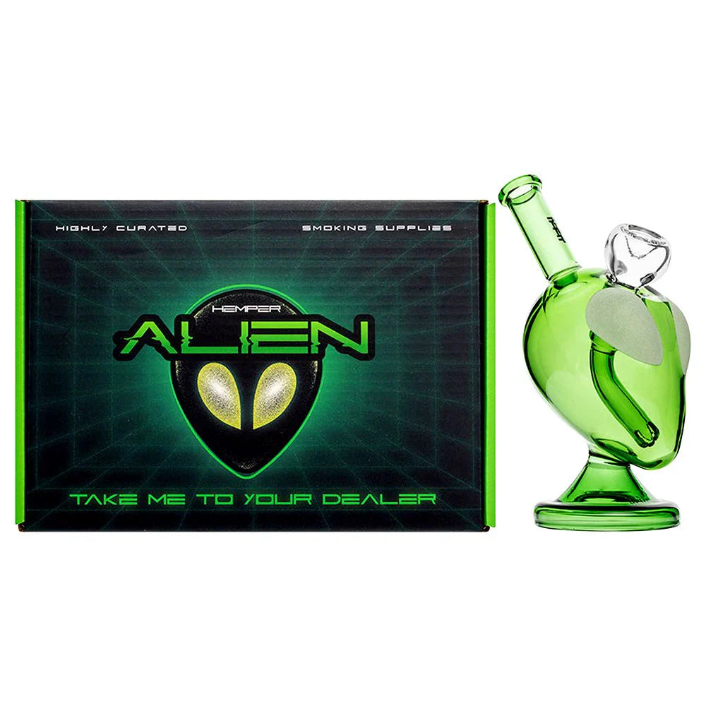 Hemper | 6" Alien Head Bong – Glow-in-the-Dark Eyes [PP5401ST]