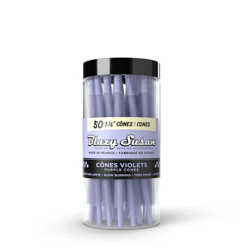 Blazy Susan | Purple 1 1/4 Cones 50 count Jar