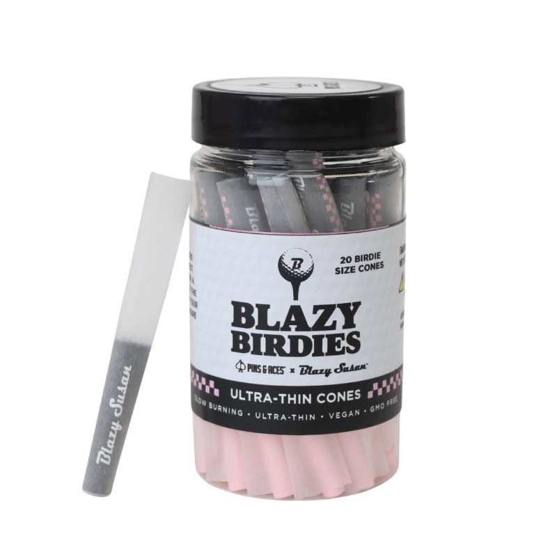 Blazy Susan | Ultra-Thin Birdie Pre Rolled Cones Jar Pins and Aces