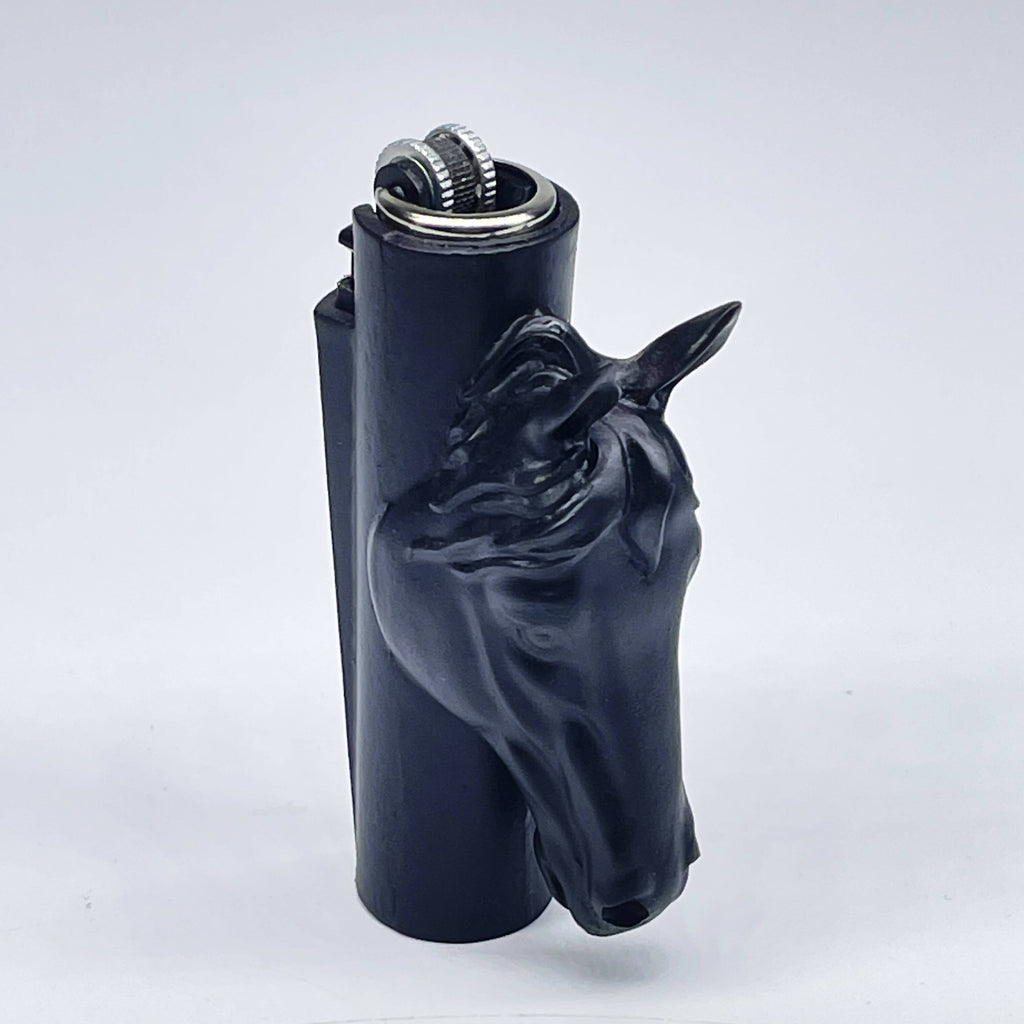 Black Horse 3D Lighter Case for Mini ClipperLighter
