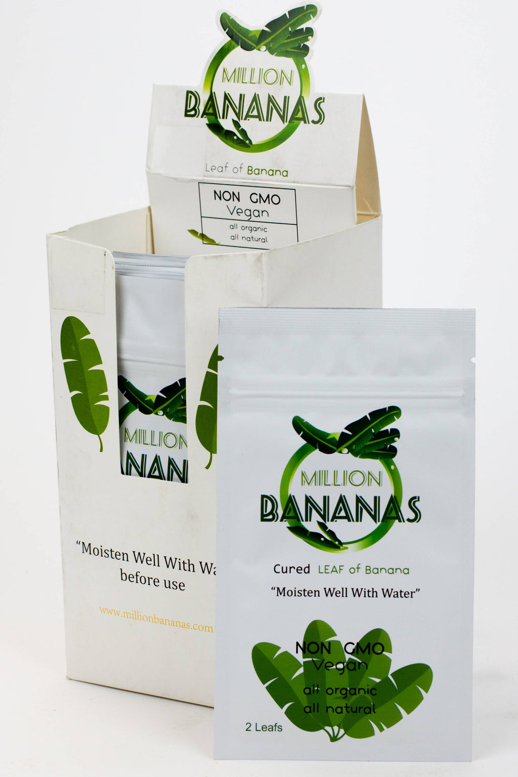 Million Bananas Cured Rolling leaf Pouch Display Box