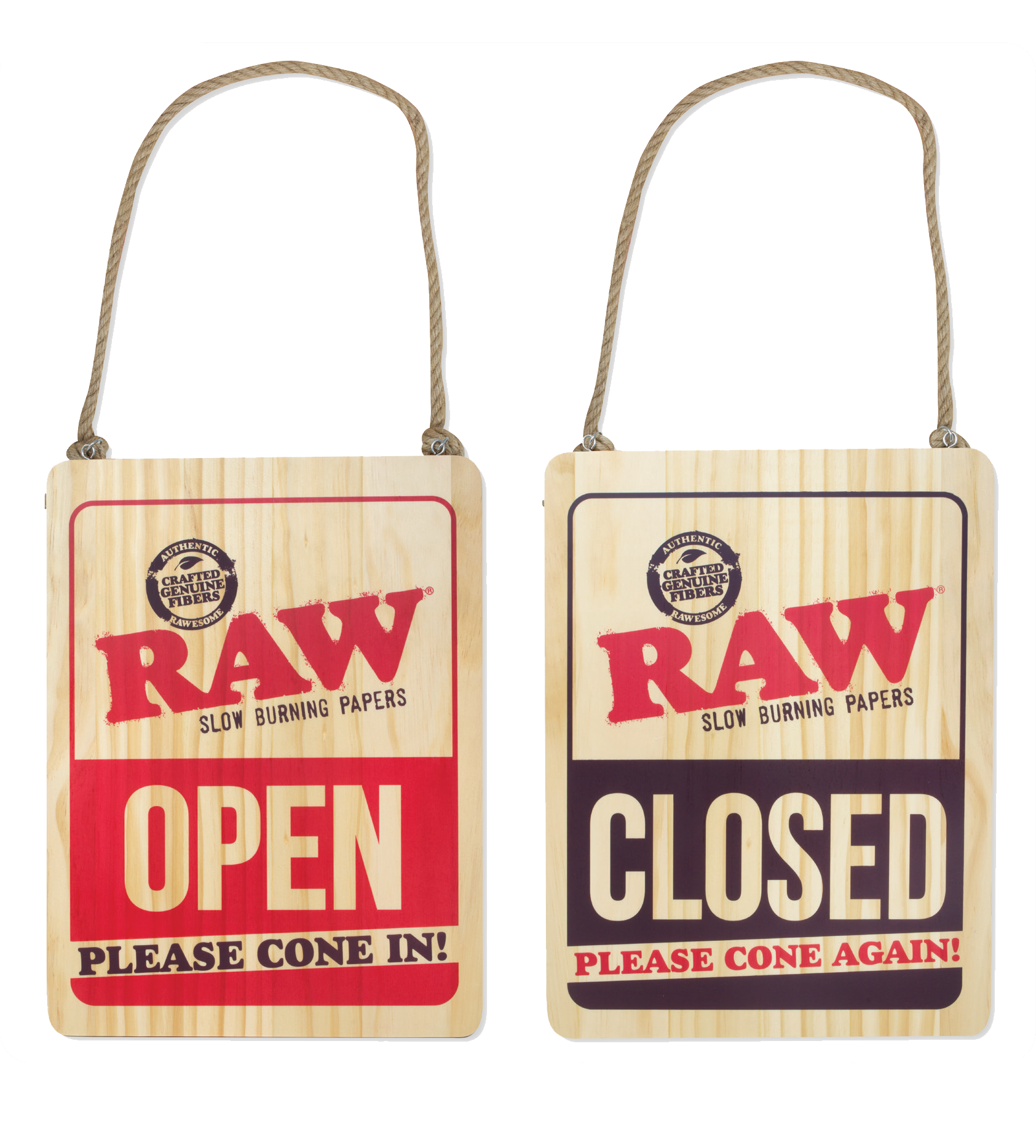 RAW | WOODEN OPEN & CLOSED SIGN