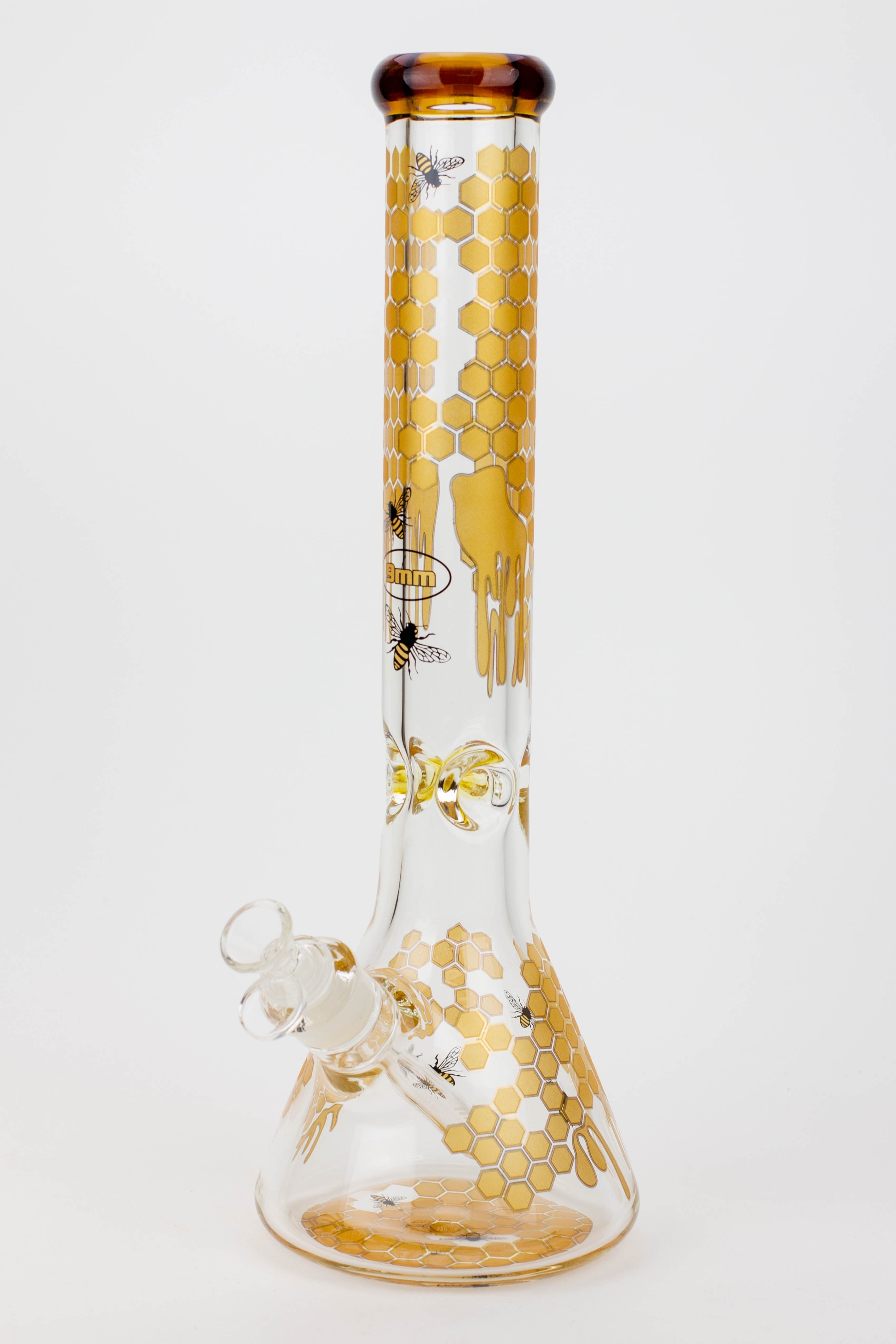 16" SOUL glass BEE / 9 mm / beaker glass bong  [S2076]