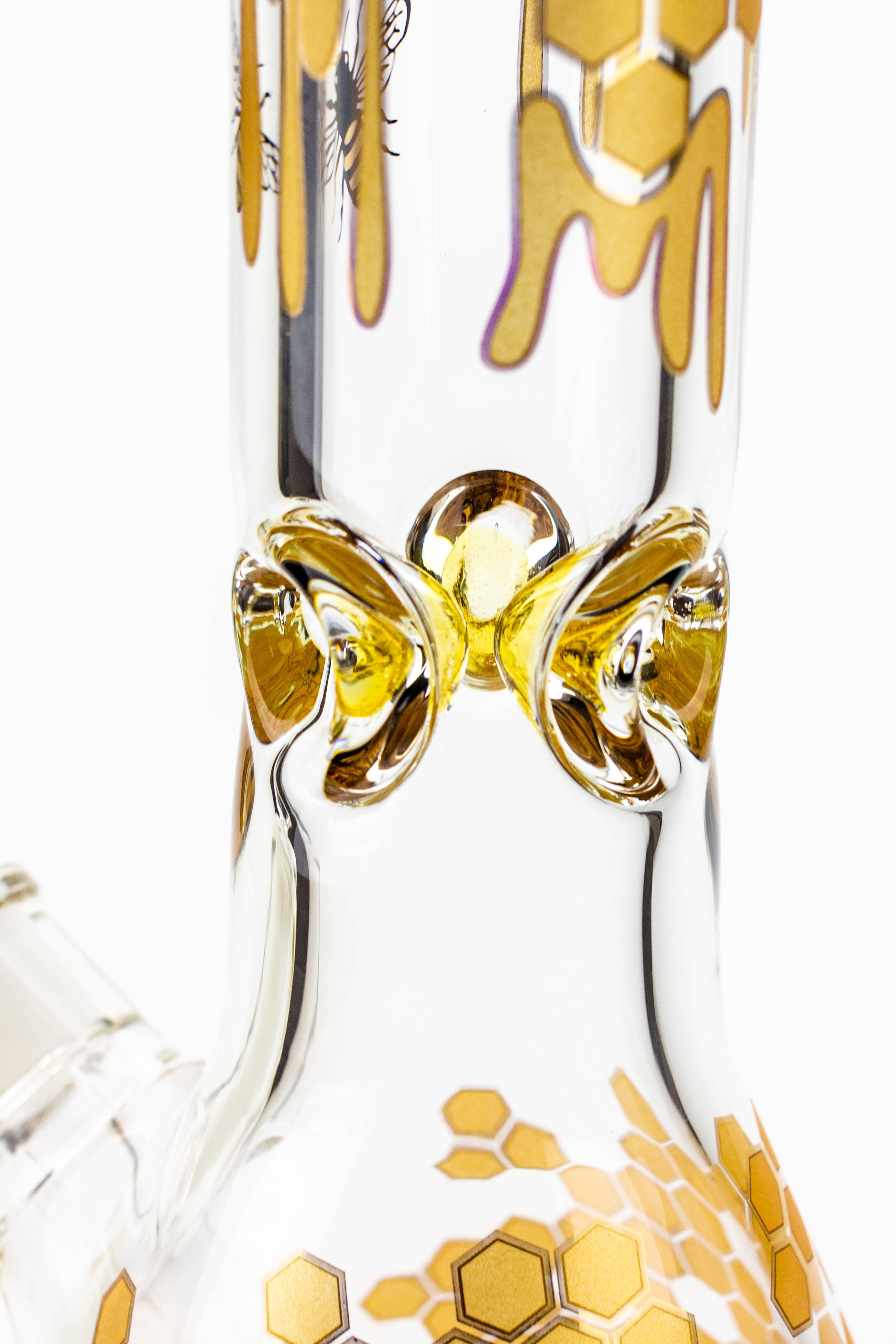 16" SOUL glass BEE / 9 mm / beaker glass bong  [S2076]