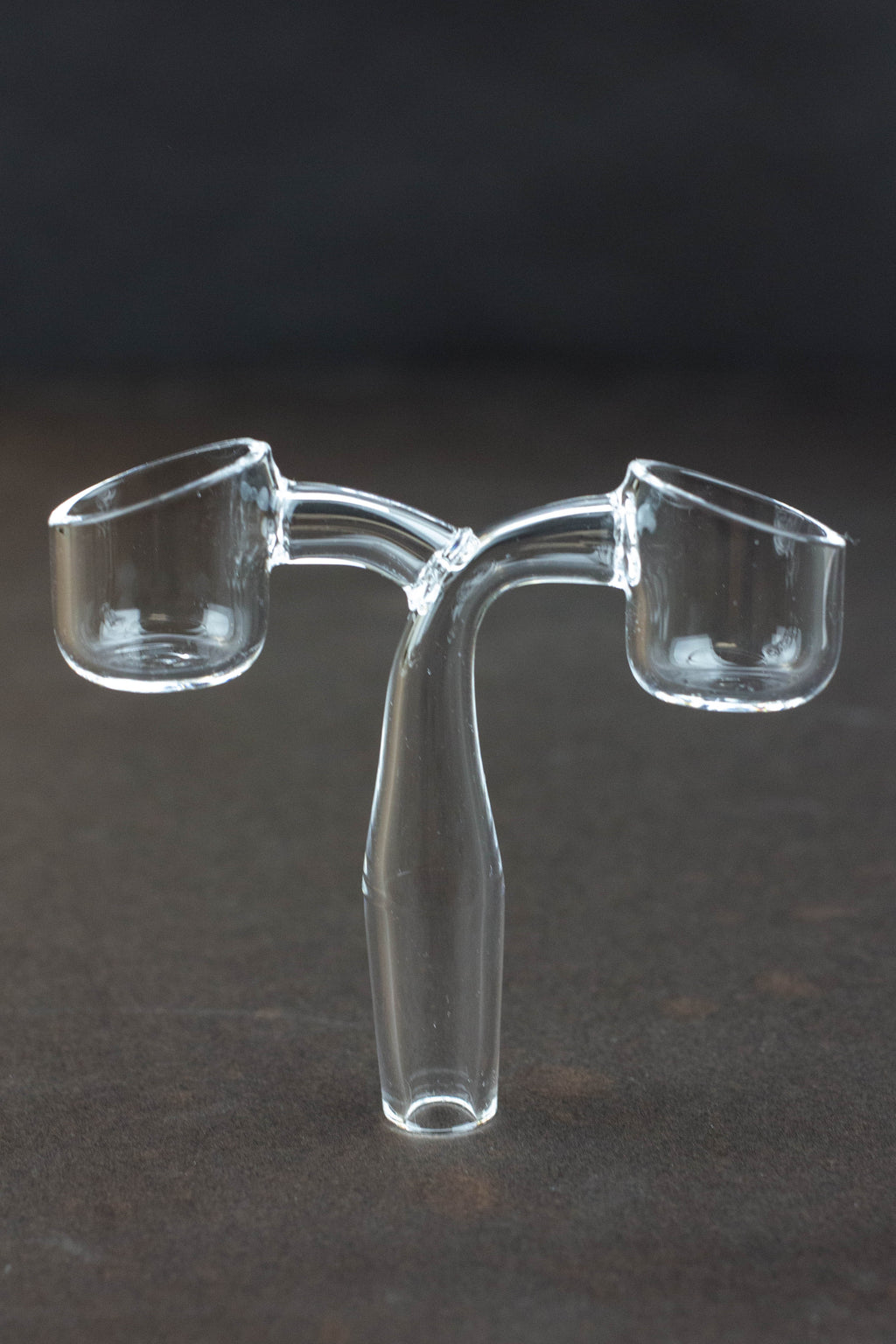 Double Head Quartz Banger with 2 bowls