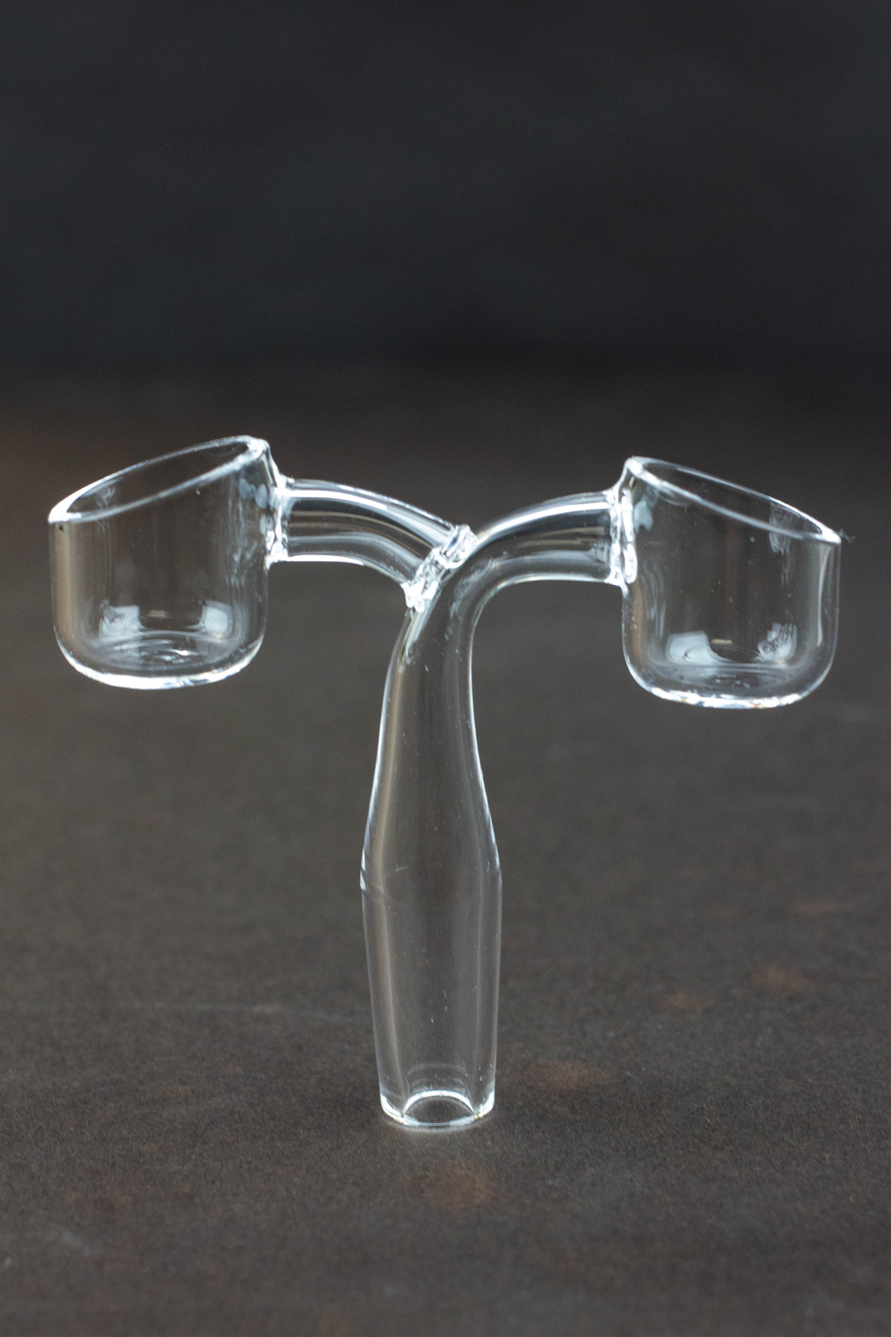 Double Head Quartz Banger with 2 bowls