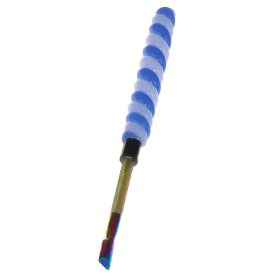 6″ Twirly Glass & Stainless Steel Dab Tool [SMKZ154]