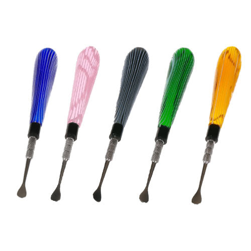 5" Busy Line Glass Handle  Stainless Steel Tool [SMKZ155]