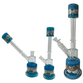 14" 2-Way Straight Glass Bong – Assorted Designs