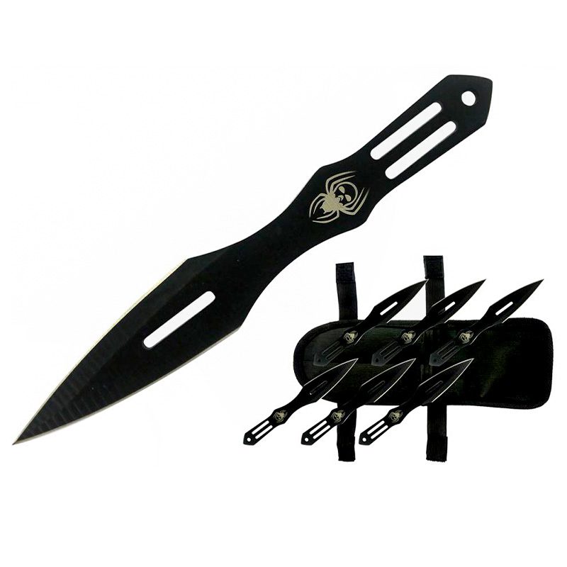 5.5″ Throwing Knives with Nylon Sheath 6 Pcs Set [T005007-6]