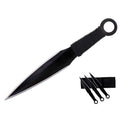6.7" Throwing Knife with 3″ Blade and Pouch 3 Pc Set [T005061BK-3]