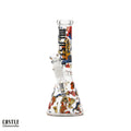 10" Tattoo Beaker Bong - 5mm Thick Glass