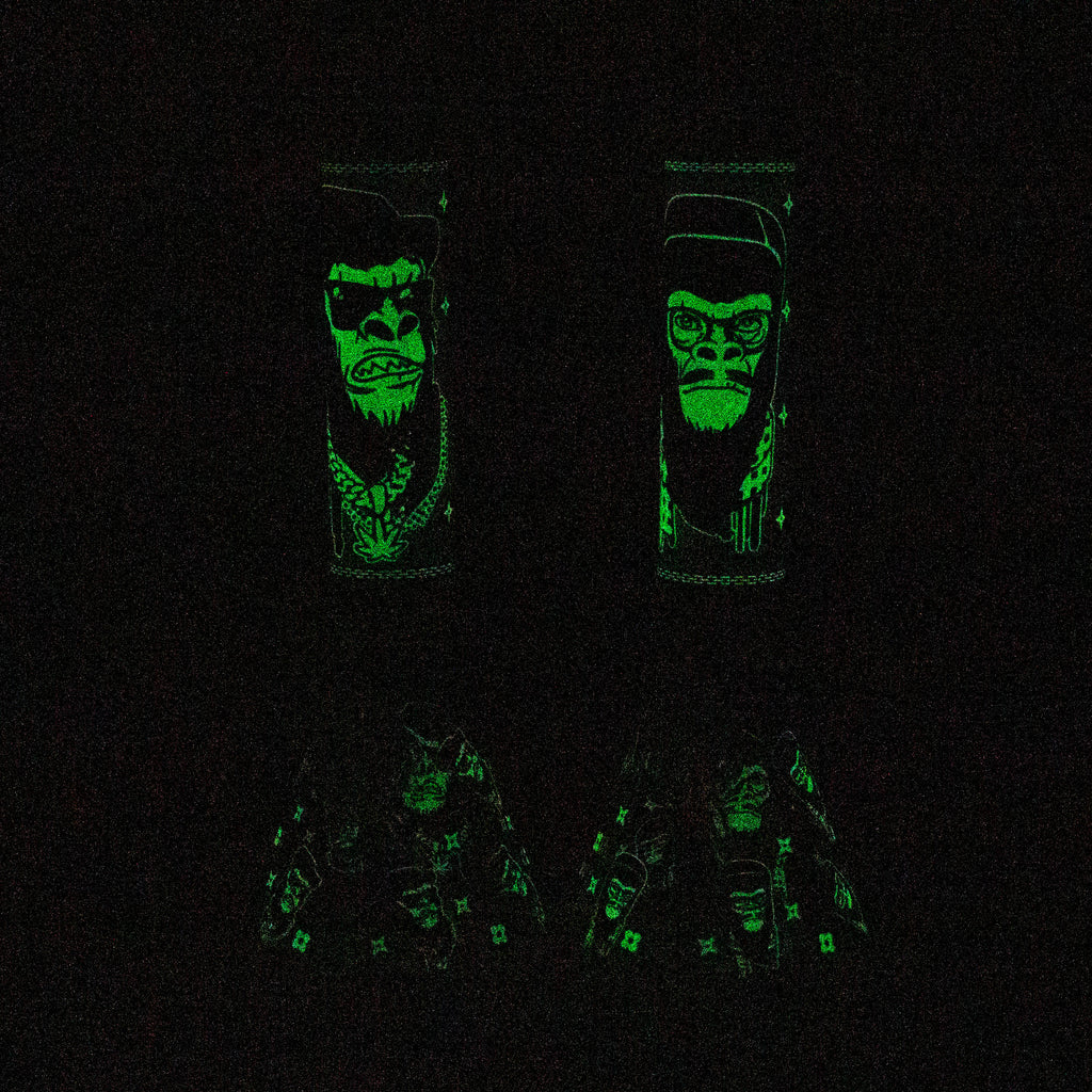 14" Gorilla Glow in the Dark Beaker 7mm