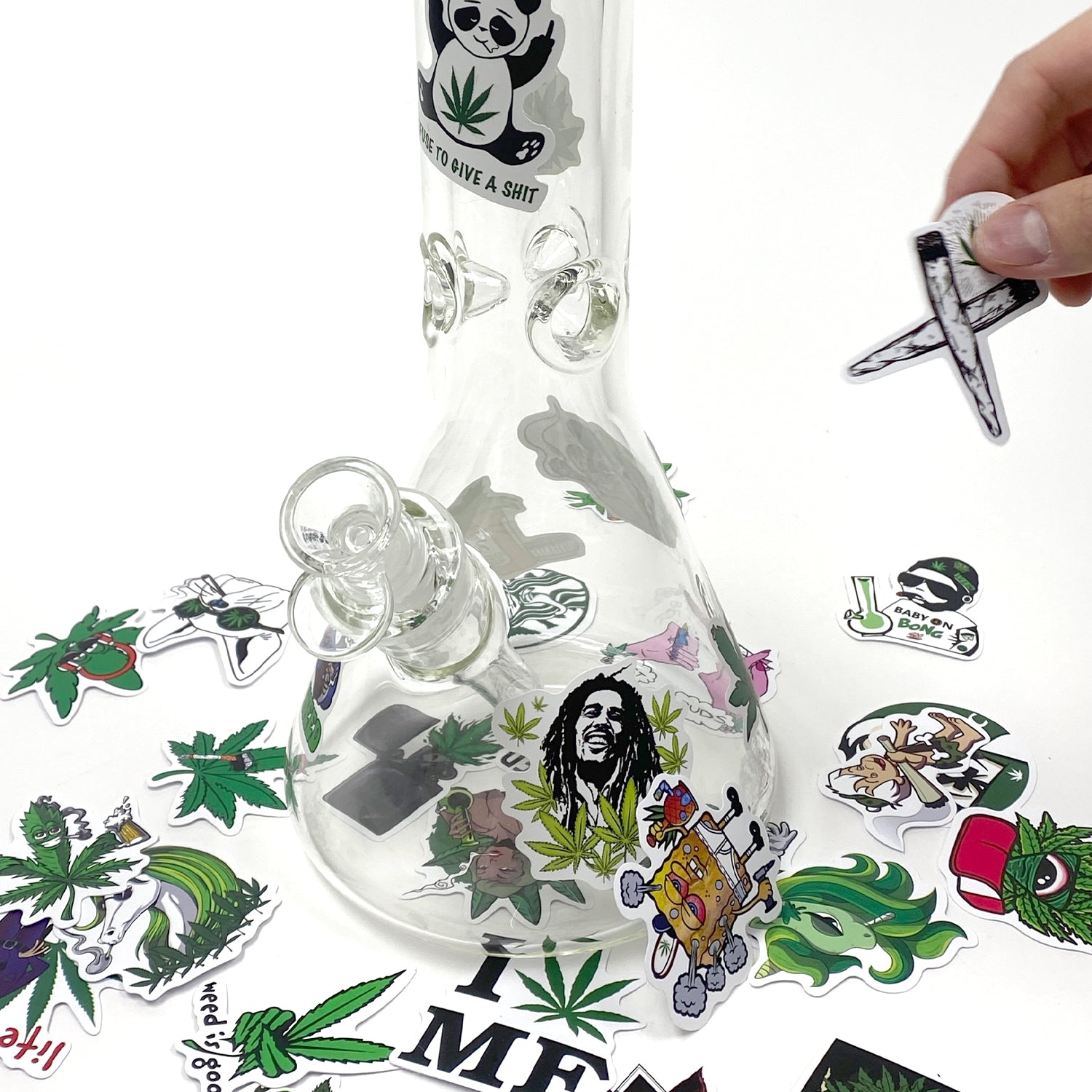 50pcs Assorted Cannabis Design Stickers