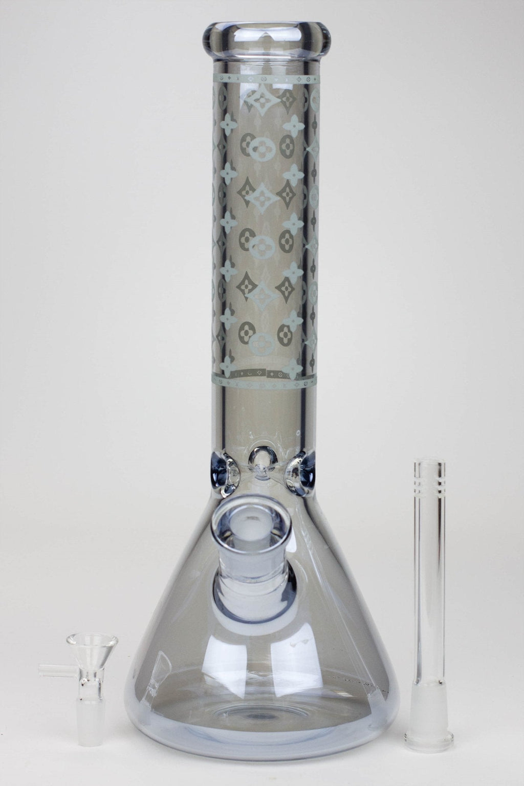 14" Luxury Logo 7 mm classic Electroplated Glass beaker Bong n