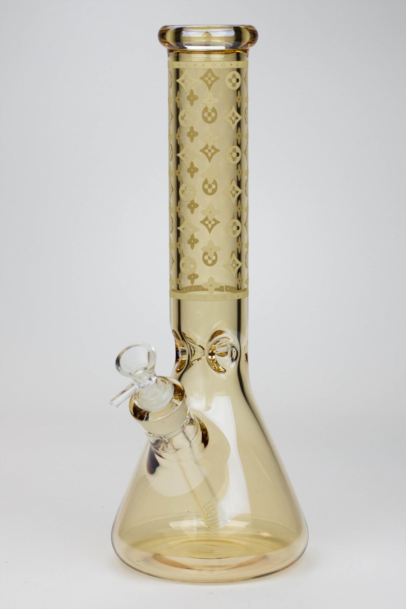 14" Luxury Logo 7 mm classic Electroplated Glass beaker Bong n