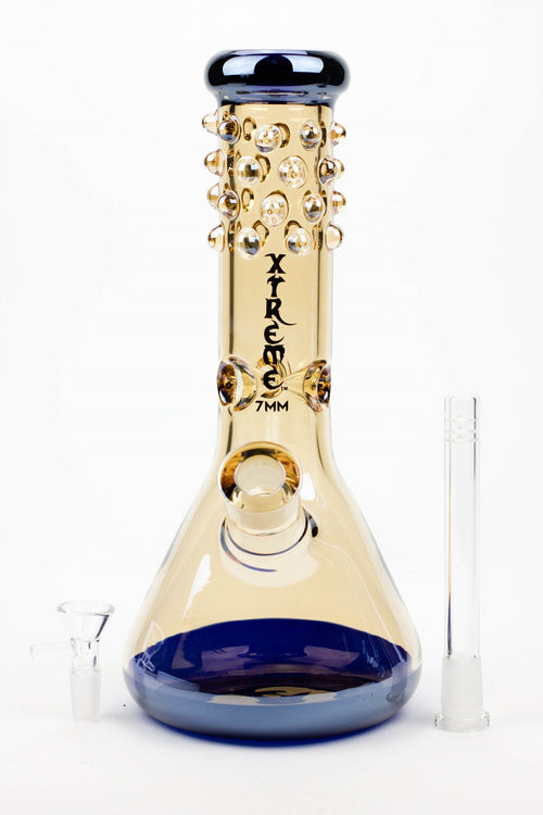 12" XTREME Glass / 7 mm / electro plate Glass beaker Bong