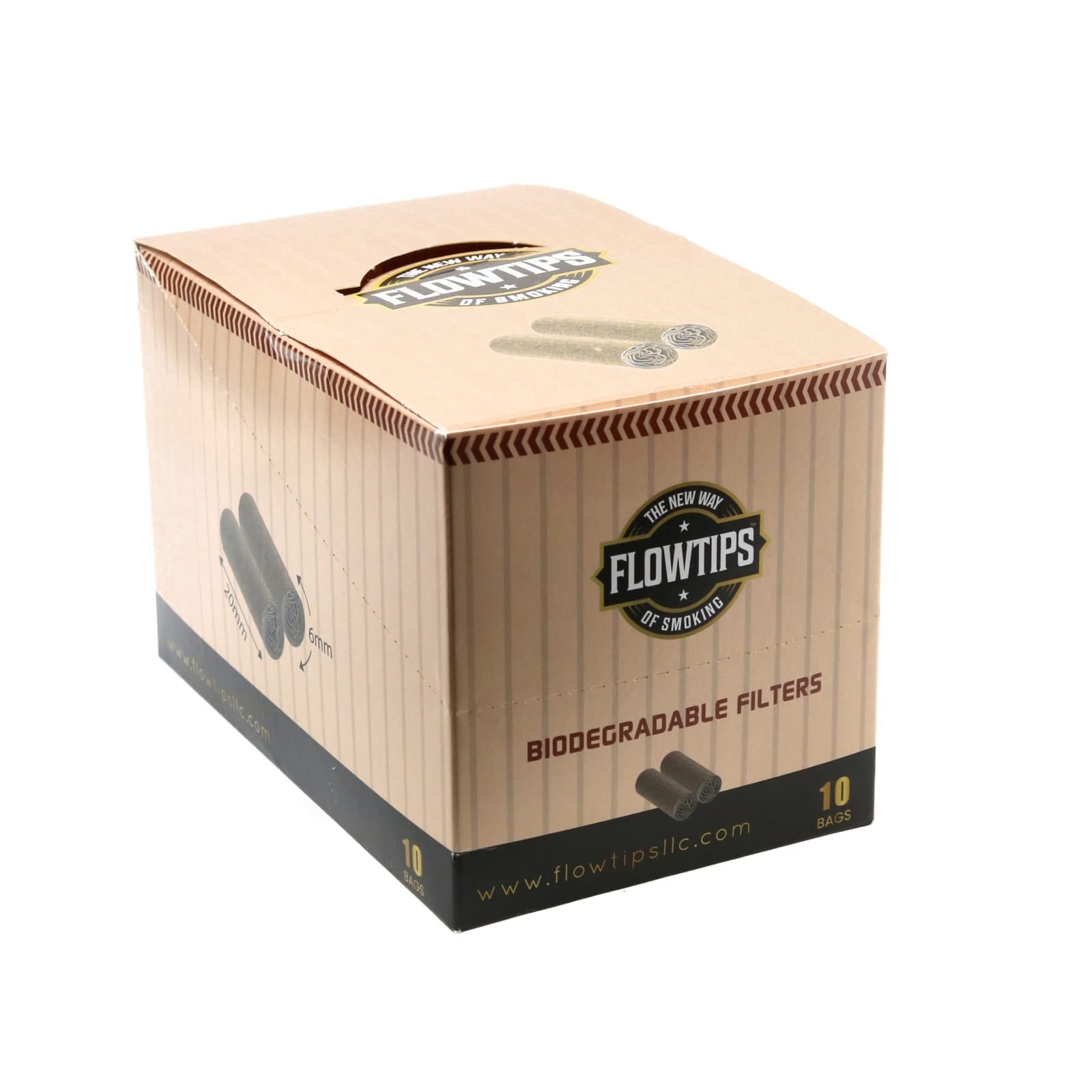 FLOWTIPS-BIODEGRADABLE FILTER Box of 10