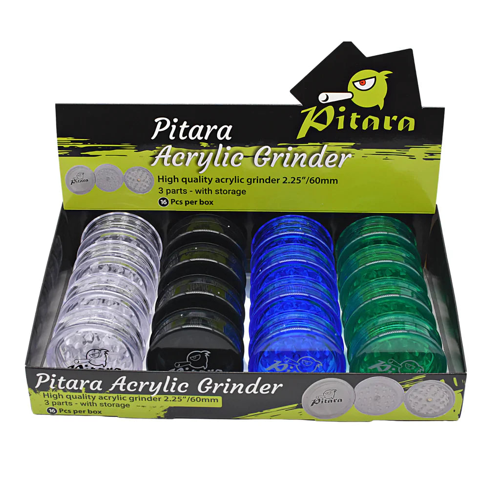 Smoke Pitara - ACRYLIC HERB GRINDER DISPLAY OF 16