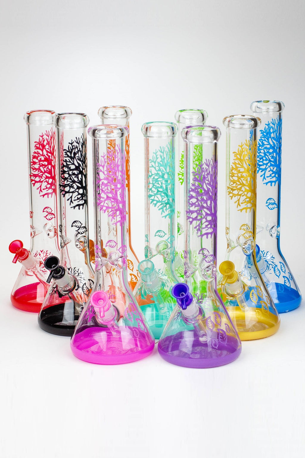14" Tree of Life classic beaker glass bong