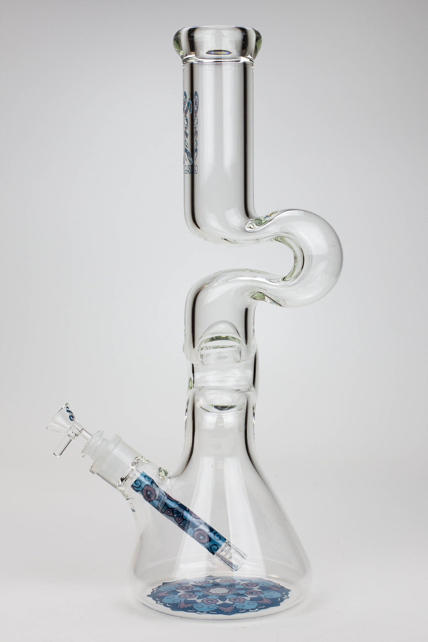 16.5" SOUL Glass 7mm Zig-zag glass water bong