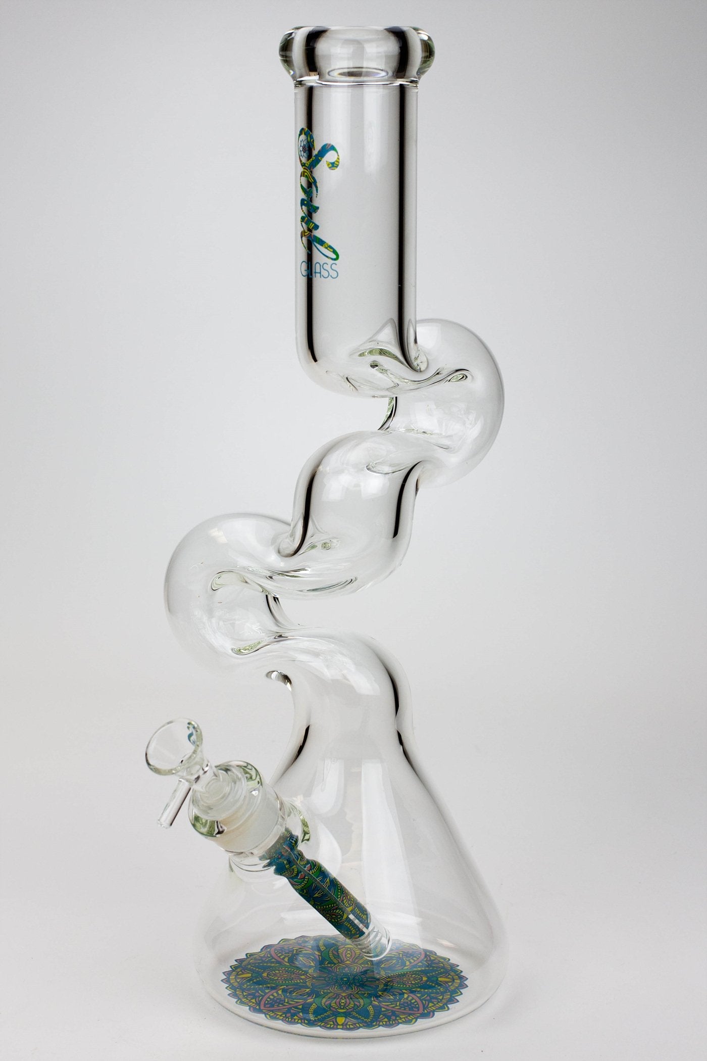 16.5" SOUL Glass 7mm Zig-zag glass water bong