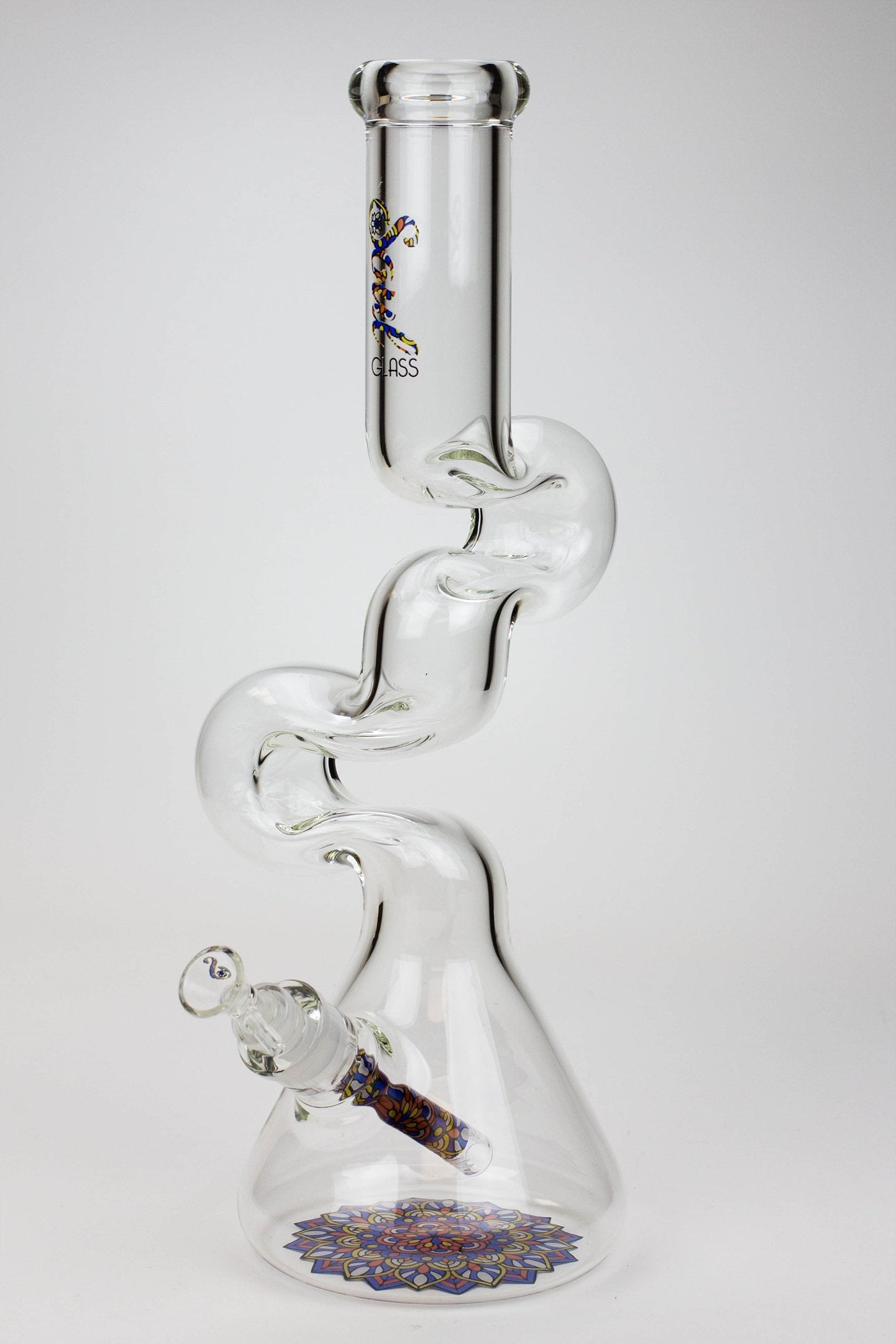 16.5" SOUL Glass 7mm Zig-zag glass water bong
