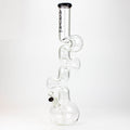 20" AQUA Glass Zig-zag glass water bong [AQUA026]