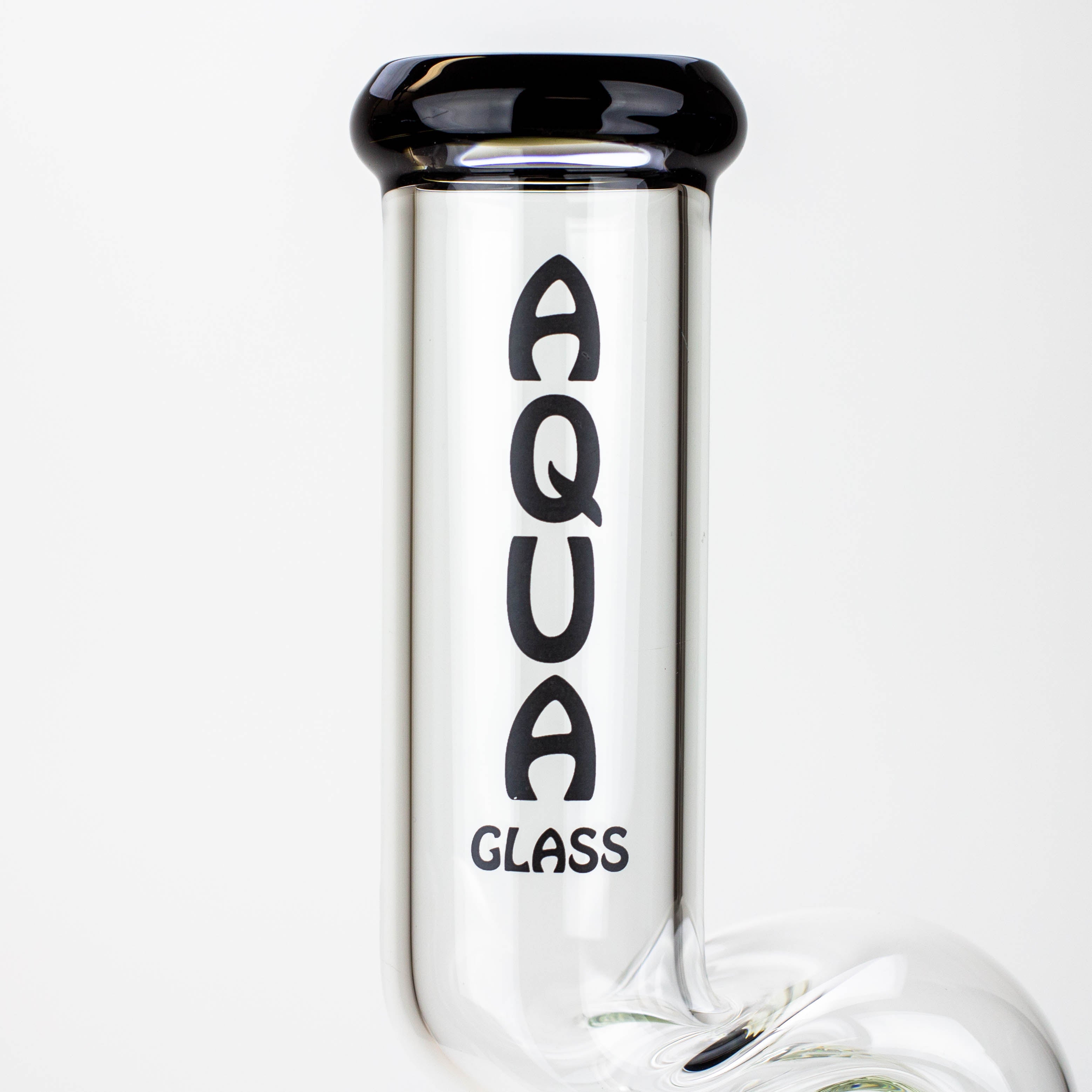 20" AQUA Glass Zig-zag glass water bong [AQUA026]