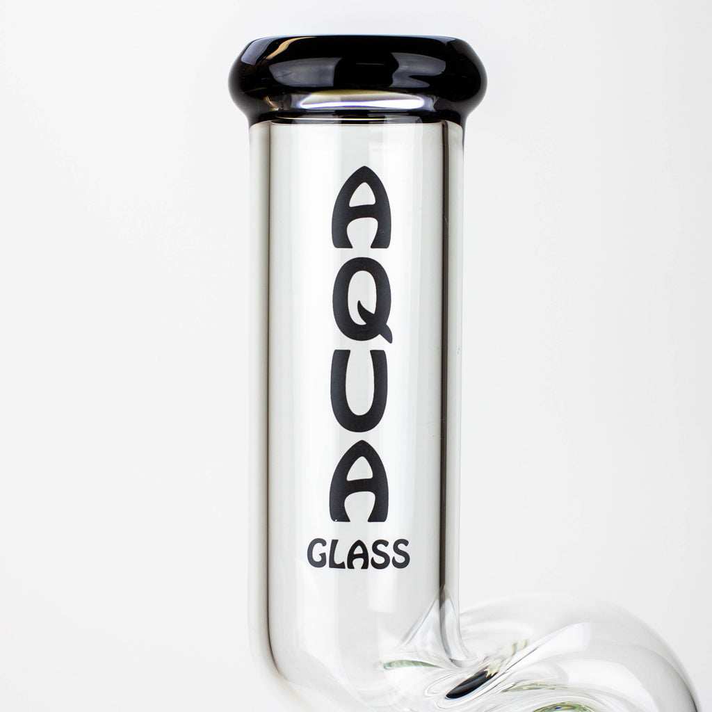 20" AQUA Glass Zig-zag glass water bong [AQUA026]