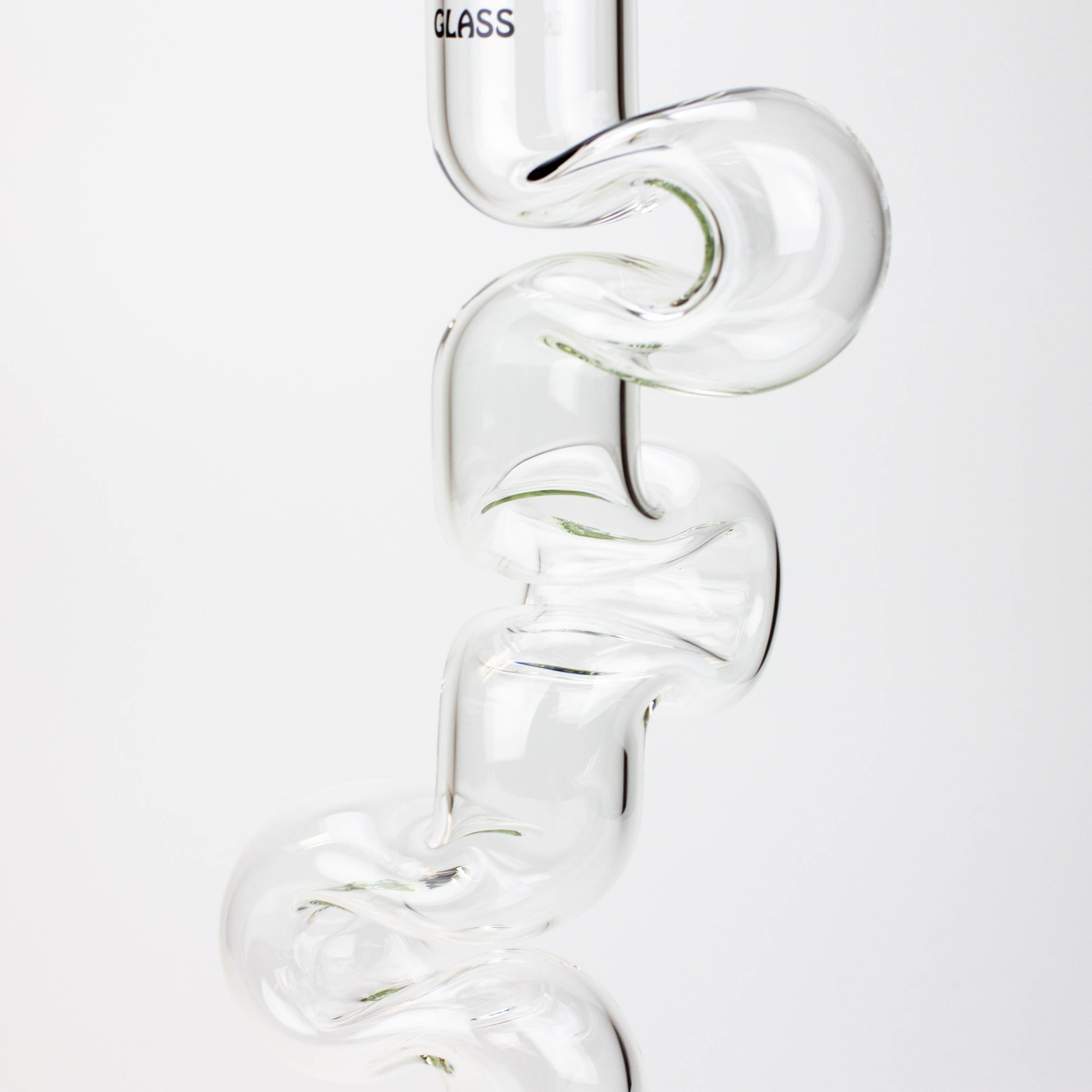 20" AQUA Glass Zig-zag glass water bong [AQUA026]