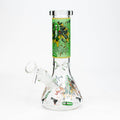 8" NM glass water bong - Glow In the dark