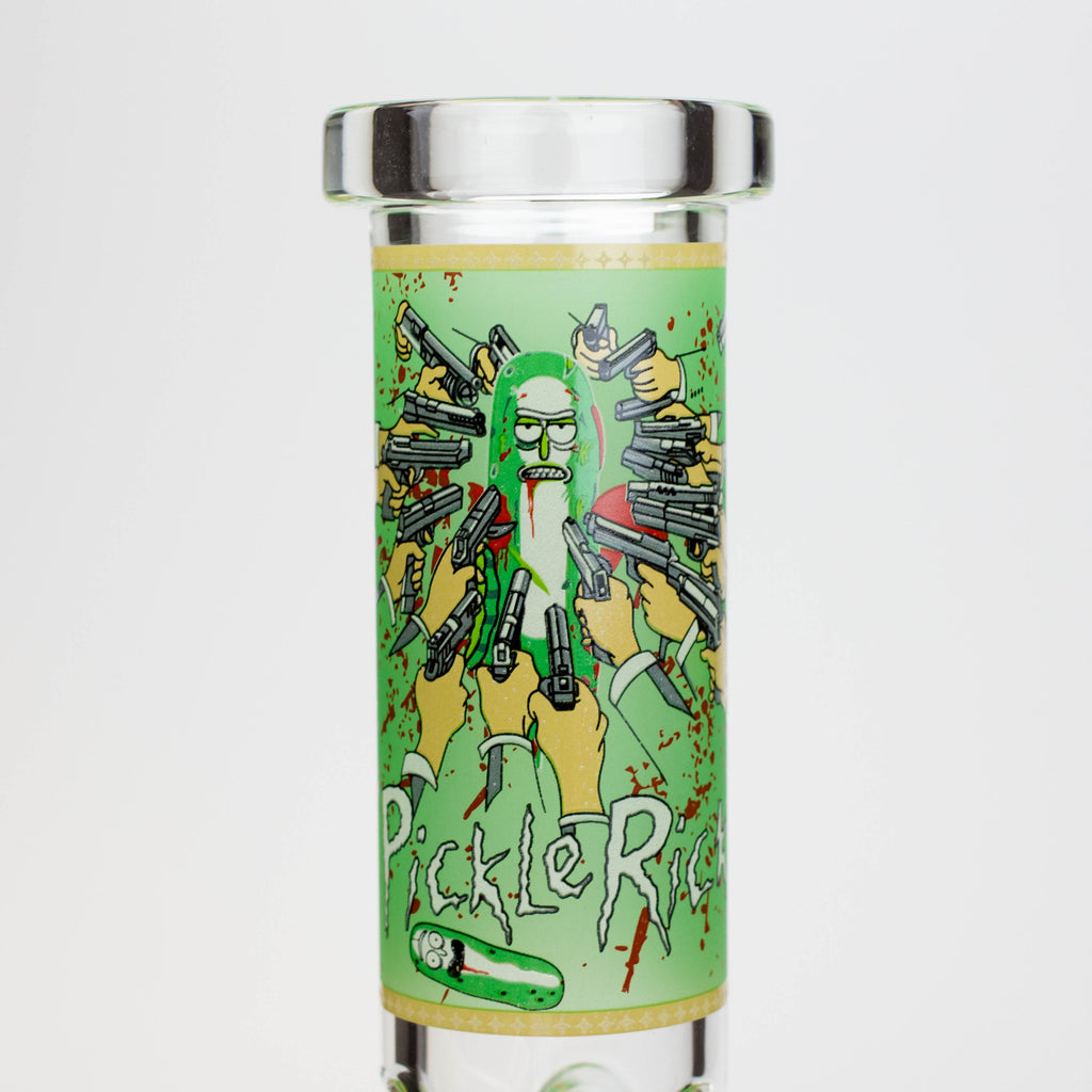 8" NM glass water bong - Glow In the dark