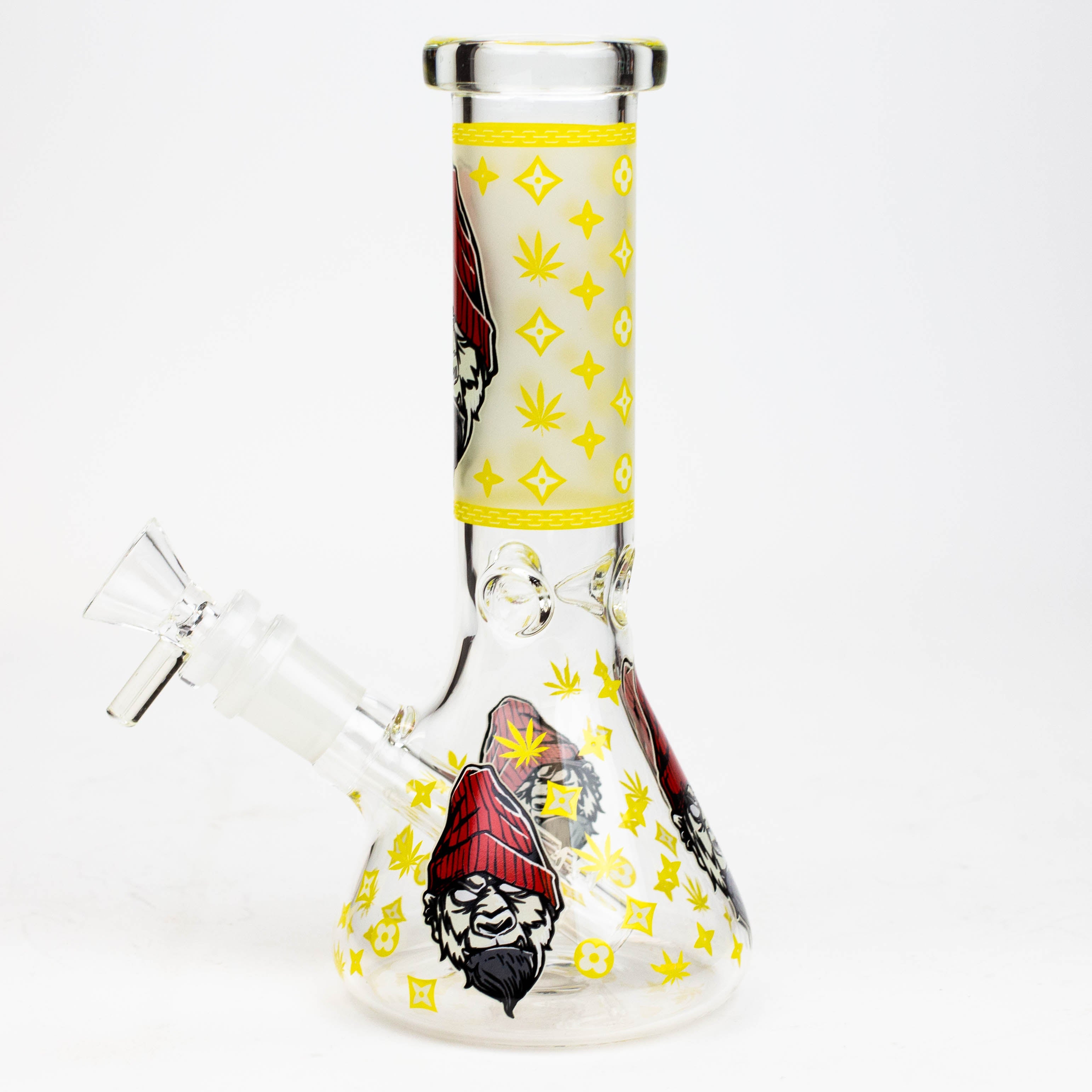 8" Gorilla cartoon glass water bong