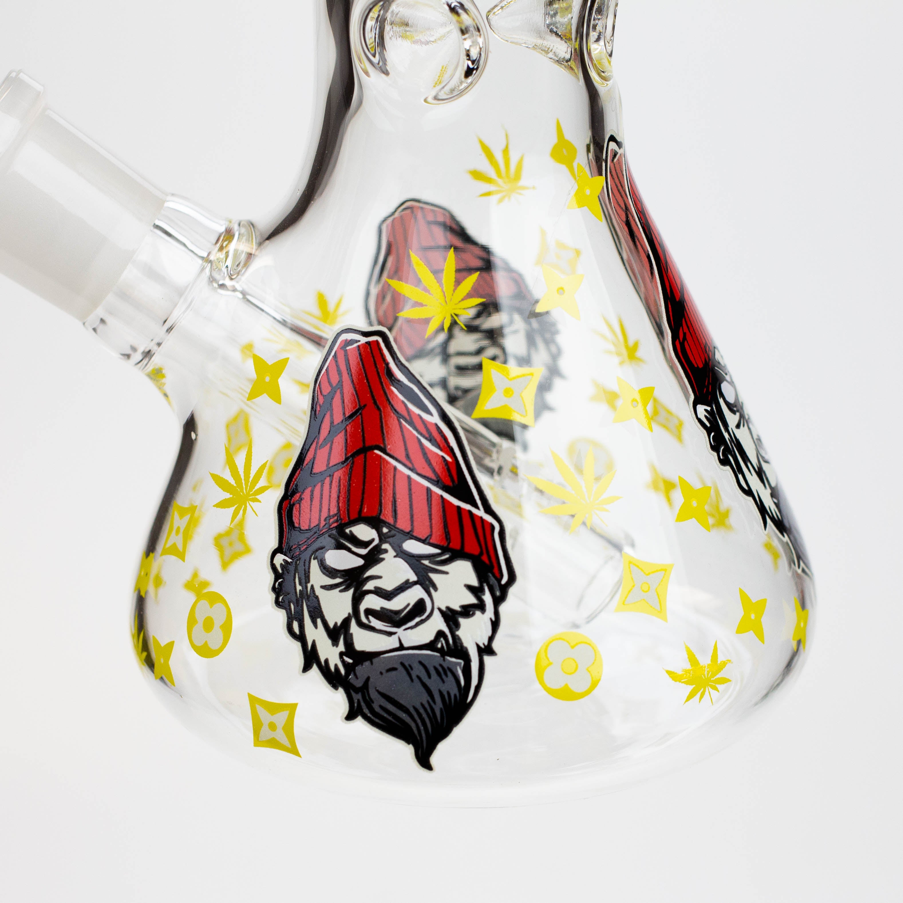 8" Gorilla cartoon glass water bong