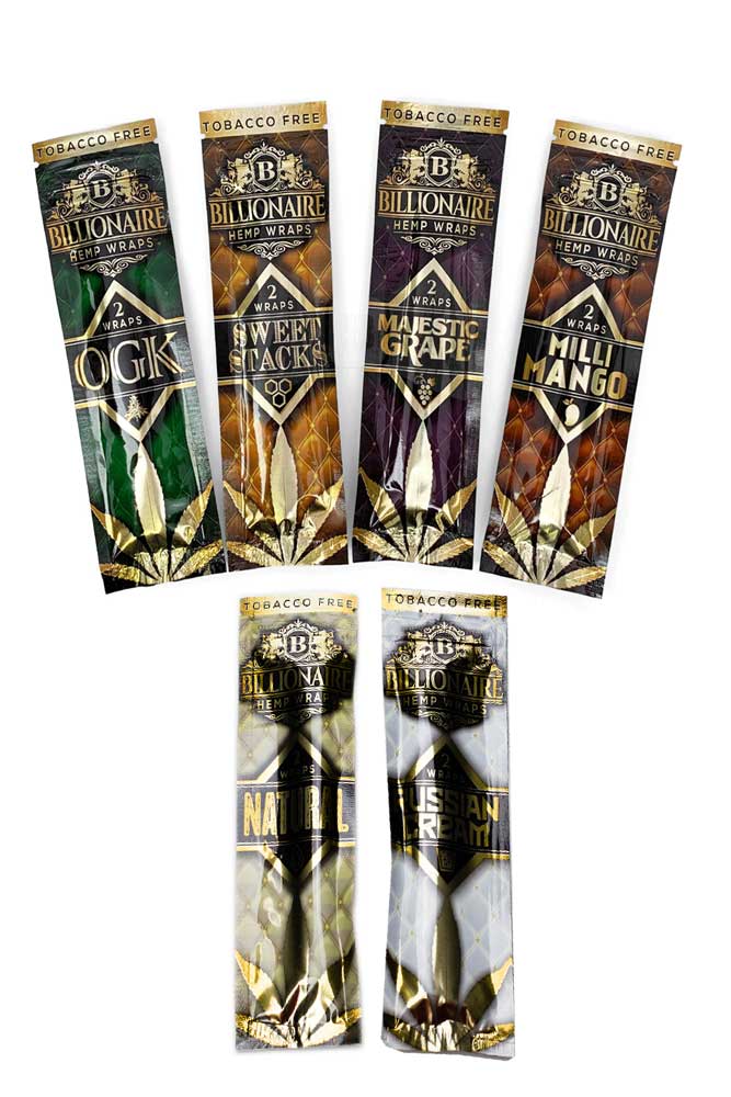 Billionaire Hemp Wraps display