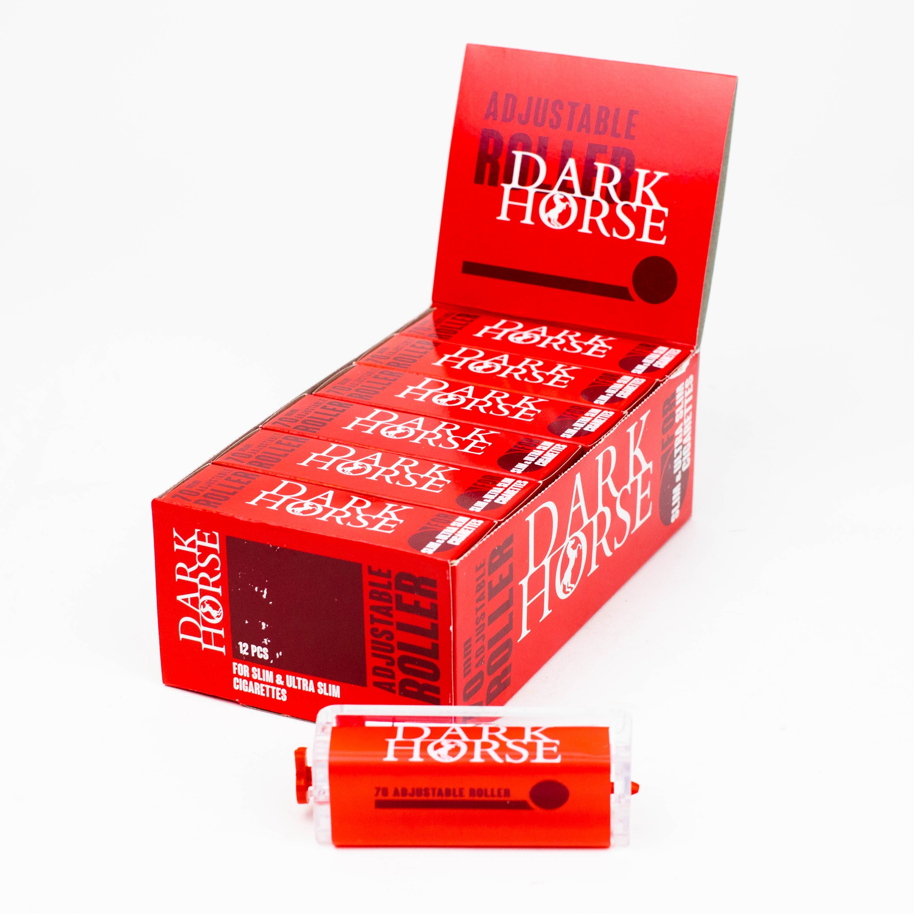 Adjustable 70 mm DARK HORSE roller for Slim and Ultra slim cigarettes - RED