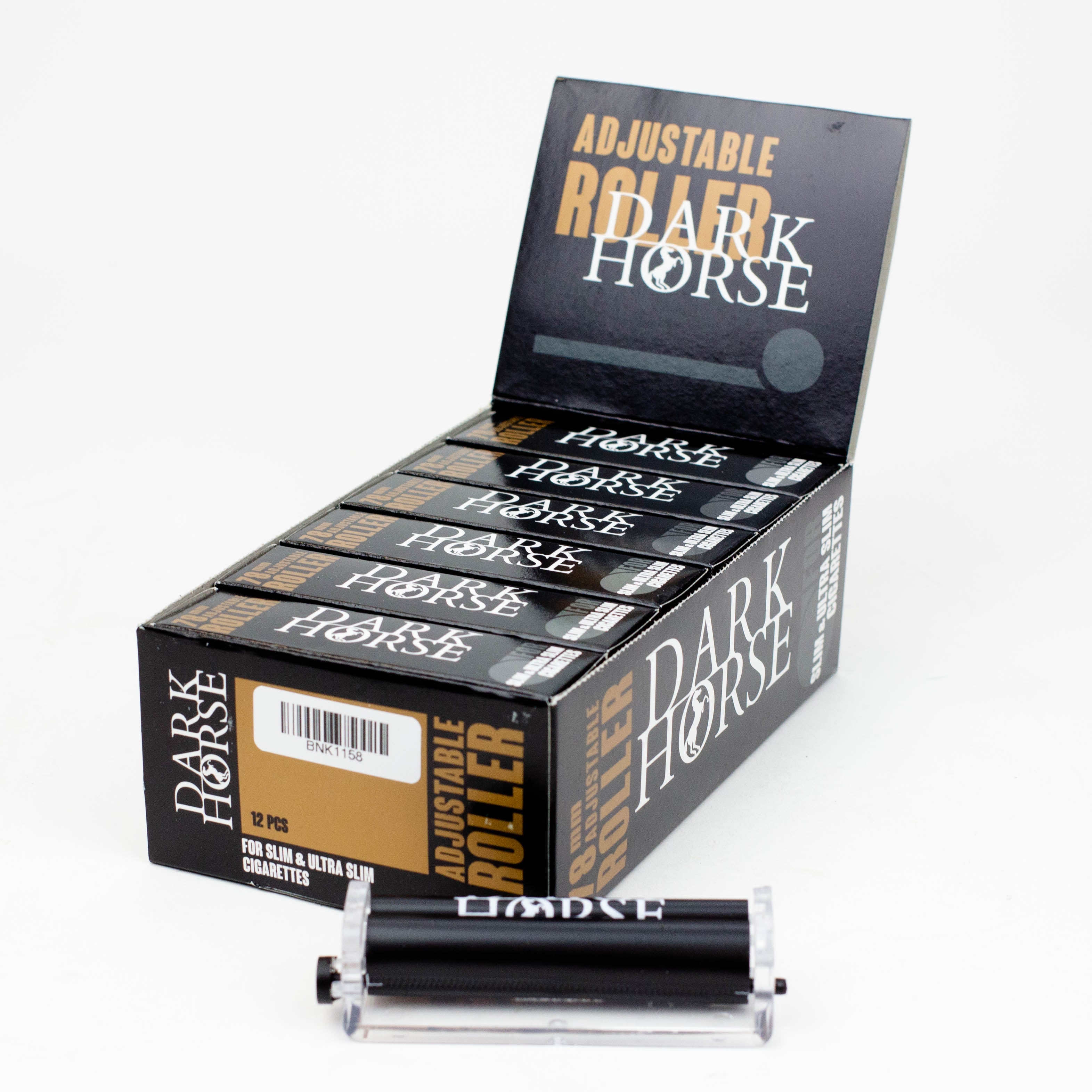 Adjustable 78 mm DARK HORSE roller for Slim and Ultra slim cigarettes - BLACK